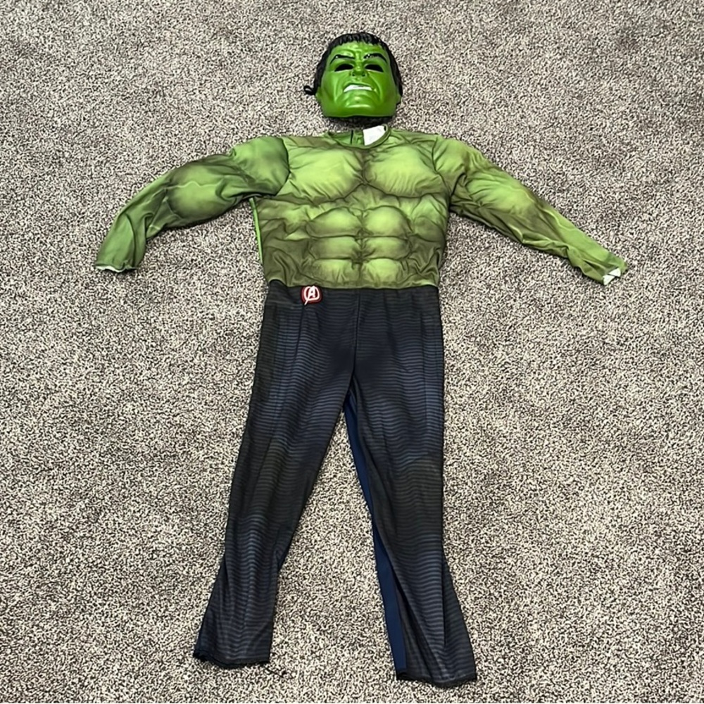 Kids Superhero Costume with Mask - Green and Black